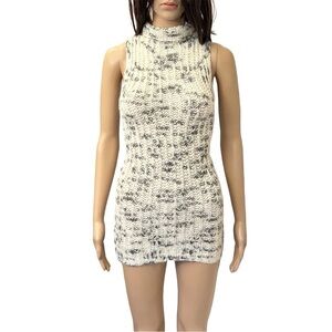 Zara Women's Patterned Knit Sleeveless Turtleneck Sweater Top Size S - NWT $45